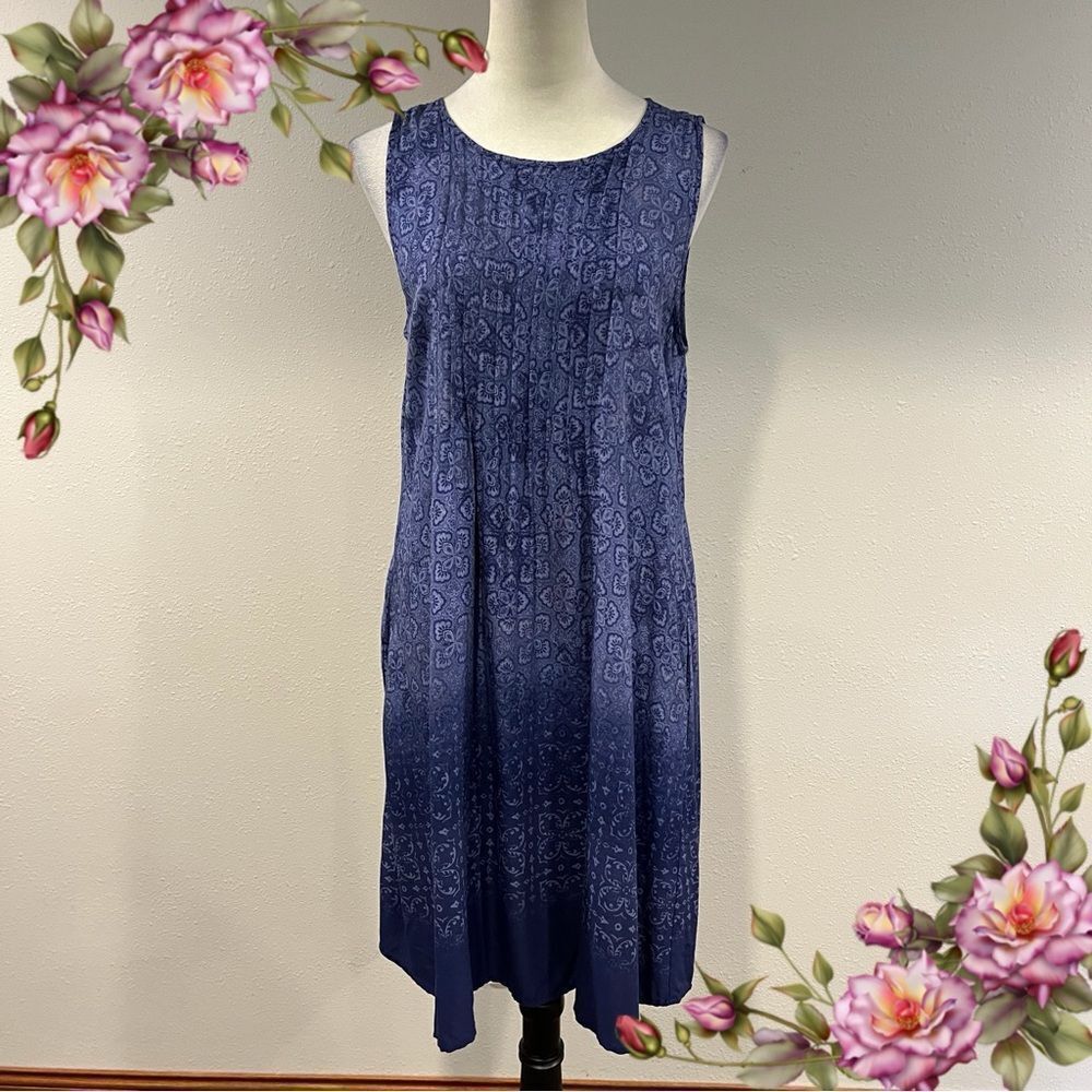 Sonoma navy Sleeveless knee length casual Dress‎ size medium